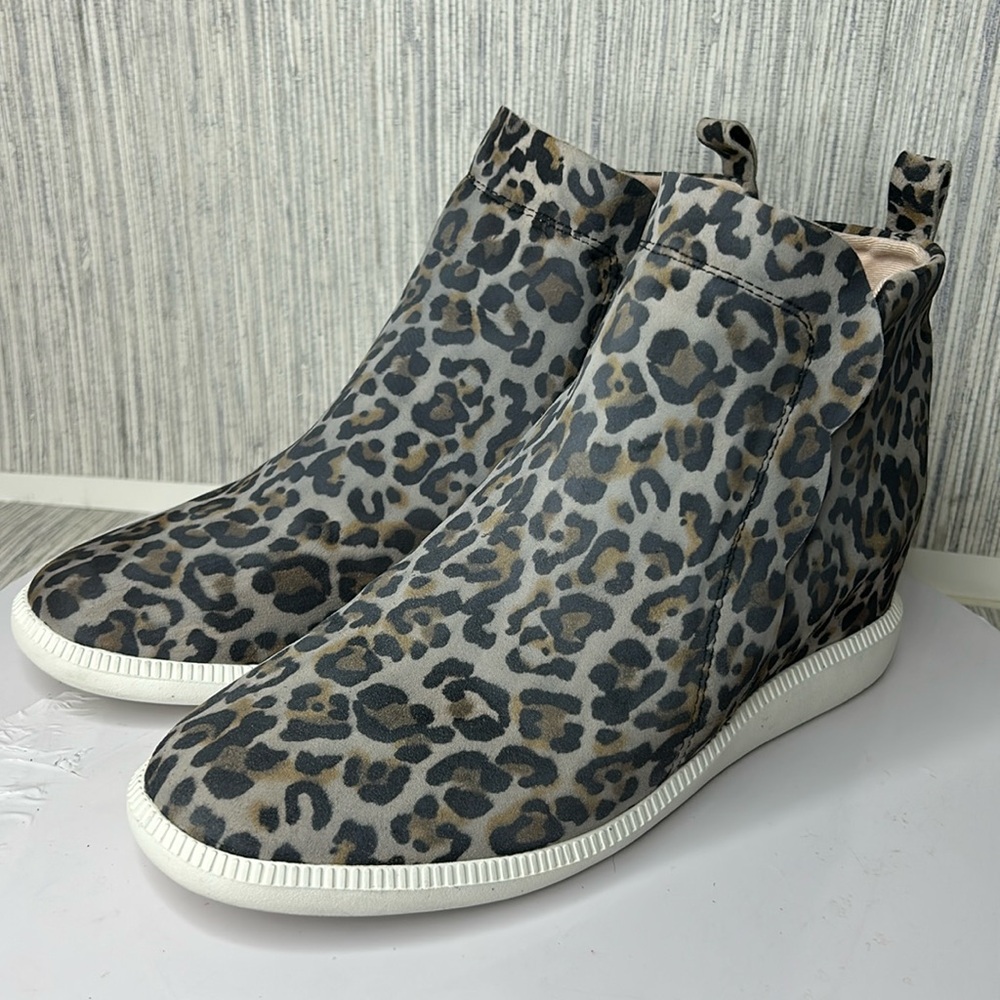 Kate Spade Gray and Black Ankle Booties with Hidden Wedge